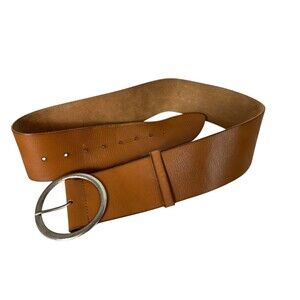 American Eagle Outfitters Womens 2 1/2 inch Wide Brown Leather Belt  Size S  AEO